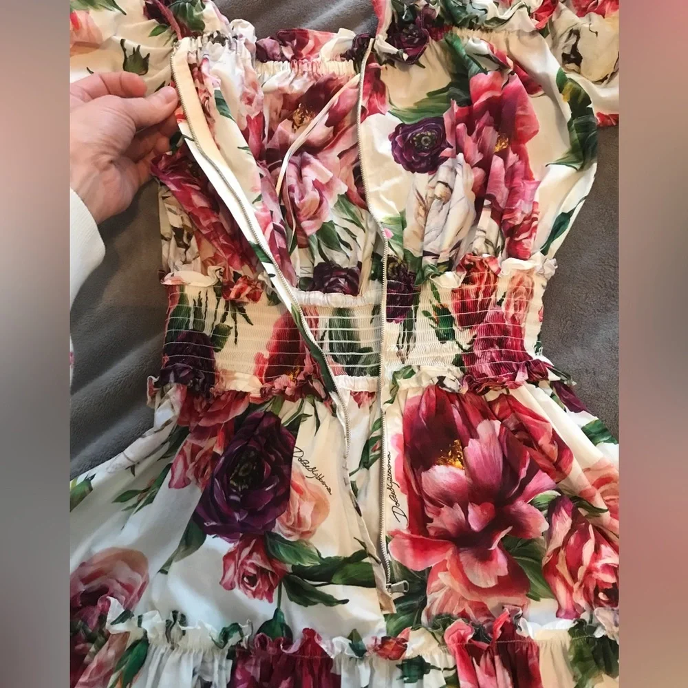 Women’s Dolce & Gabbana Floral Peony Print Dress size 36 (EU)/ 0-2 (US) … - Picture 9 of 14
